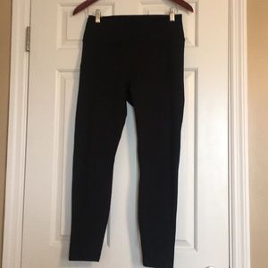 Fabletics solid black leggings, size L
